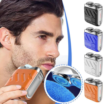 🔥🎉 Vatertagsangebot: 80% RABATT! 🎁Tragbarer rotierender Elektrorasierer🚀 mit zwei Ringen