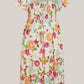 🌸Sommer-Sonderangebot: 50 % Rabatt💃Midi-Kleid mit Blumenmuster, Smokarbeit, quadratischem Ausschnitt und Taschen