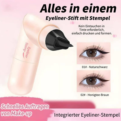 🎁Letzter Tag – Kauf 1, erhalte 1 gratis💖Rotierender Eyeliner-Stempel – Doppelkopf-Design mit Flügelstempel