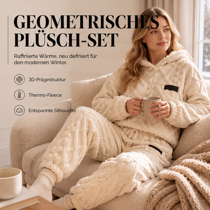 ☀️Heißer Sale – 50 % Rabatt🍂 Plüschset mit geometrischem Präge-Muster