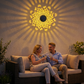 🎉1 kaufen, 1 gratis dazu🌞💡Solar-Mandala-Wandleuchte für den Außenbereich, Garten, Zaun, Projektorlampe, Terrasse, Stimmungsdekoration
