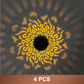 🎉1 kaufen, 1 gratis dazu🌞💡Solar-Mandala-Wandleuchte für den Außenbereich, Garten, Zaun, Projektorlampe, Terrasse, Stimmungsdekoration